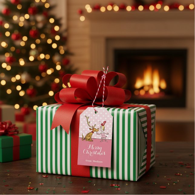 Étiquettes-cadeau Grinch | Max & Cindy Lou Who (Créateur téléchargé)