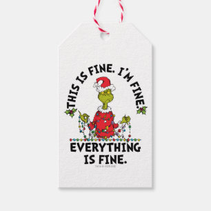 Étiquettes-cadeau Grinch Tout va bien