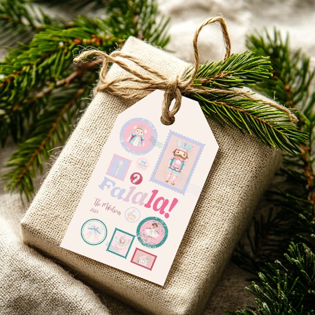 Étiquettes-cadeau Groovy Nutcracker Retro Pastel Christmas (Créateur téléchargé)