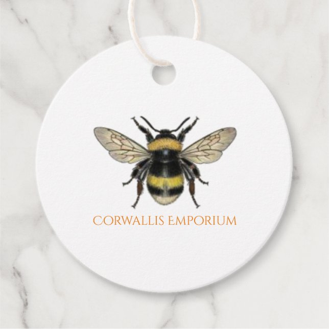 Étiquettes Cadeau Gros Bumble Bee Retail (Devant)