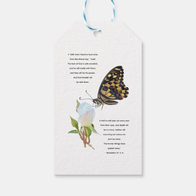 Étiquettes-cadeau  Gros papillon,  (Dos)