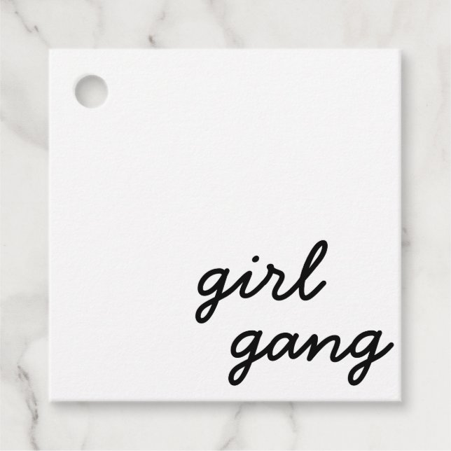Étiquettes Cadeau groupe de filles mignon script féministe moderne p (Devant)