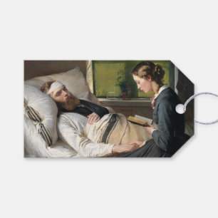 Étiquettes-cadeau Guerrier blessé (par Elisabeth Jerichau-Baumann)