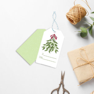 Étiquettes-cadeau Guirlande de Noël Moderne Minimaliste De À