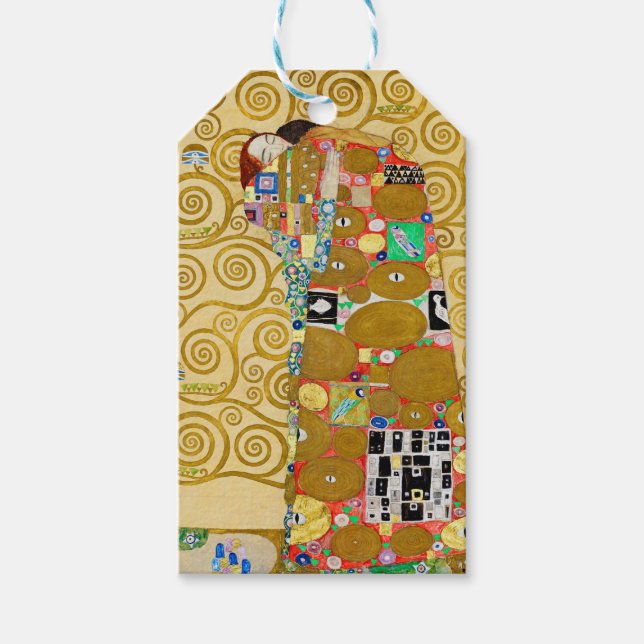 Étiquettes-cadeau Gustav Klimt Exécution Nouveau Couple (Devant)