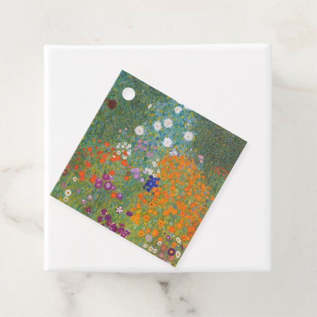 Étiquettes Cadeau Gustav Klimt Fleur Jardin Cottage Nature (En situation)