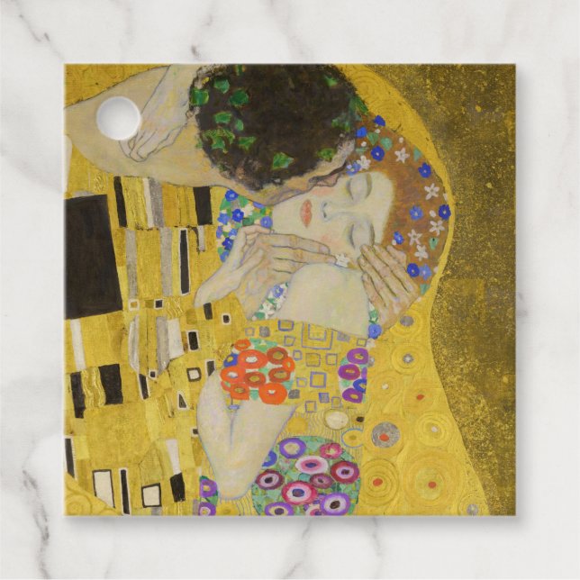 Étiquettes Cadeau Gustav Klimt - Le baiser (Devant)