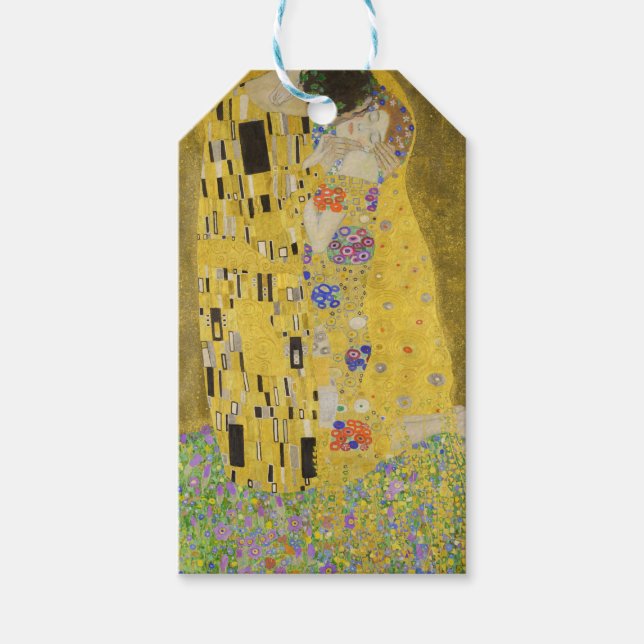 Étiquettes-cadeau Gustav Klimt - Le baiser (Devant)