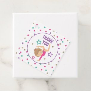 Étiquettes Cadeau Gymnastique Anniversaire Merci