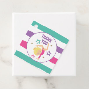 Étiquettes Cadeau Gymnastique Anniversaire Merci Favor