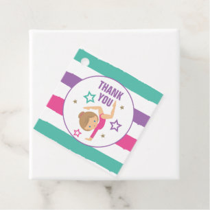 Étiquettes Cadeau Gymnastique Anniversaire Merci Favor Favor Tags