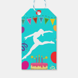 Étiquettes-cadeau Gymnastique fête d'anniversaire