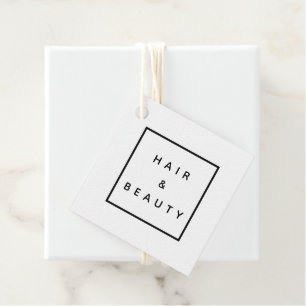 Étiquettes Cadeau HAIR + BEAUTY stylist business promotion label