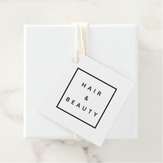 Étiquettes Cadeau HAIR + BEAUTY stylist business promotion label