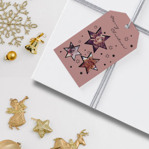 Étiquettes-cadeau Hairstyliste Images Personnalisées Étoiles Joyeux