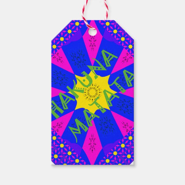 Étiquettes-cadeau Hakuna Matata Beautiful Amazing Design Colors (Devant)