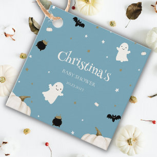 Étiquettes Cadeau Halloween Baby shower Pastel Blue