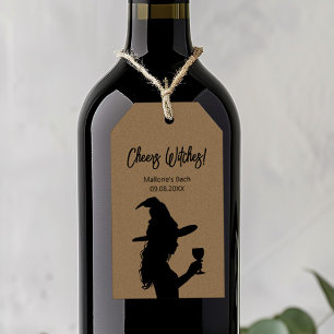 Étiquettes-cadeau Halloween Bachelorette Favoriser Tags, Cheers Witc