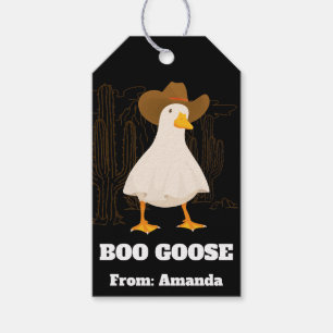 Étiquettes-cadeau Halloween Boo Goose Drôle mignon Fantôme Simple Am