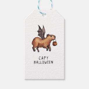 Étiquettes-cadeau Halloween Capybara