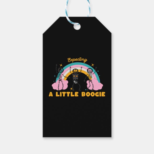 Étiquettes-cadeau halloween chemise de grossesse, halloween de mater (Devant)