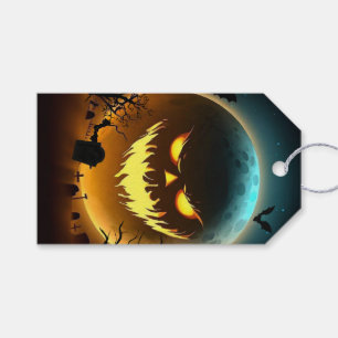 Étiquettes-cadeau Halloween/citrouille/lune/automne