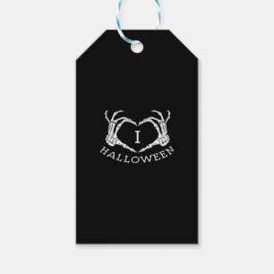 Étiquettes-cadeau Halloween! Classique - Skeleton Hands Heart