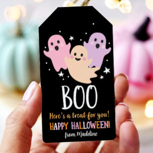 Étiquettes-cadeau Halloween Cute Ghost Favoriser Tags Boo Treat Anni