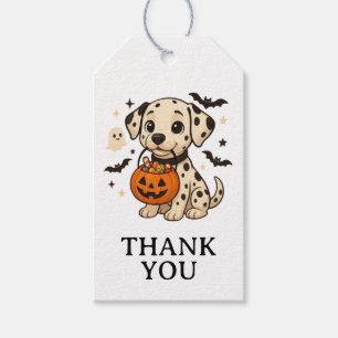 Étiquettes-cadeau Halloween Dalmatie Chien Trick ou Treat Party