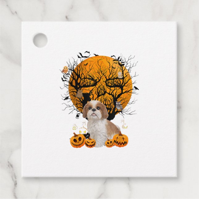 Étiquettes Cadeau Halloween du chien (Devant)