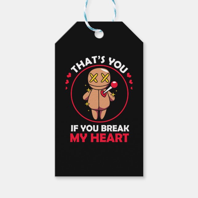 Étiquettes-cadeau Halloween effrayant Pour Les Femmes Poupée Voodoo  (Devant)