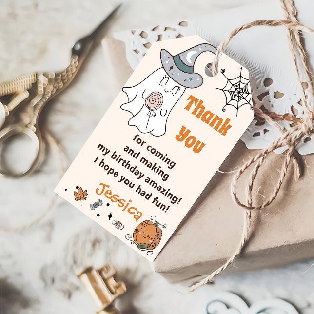 Étiquettes-cadeau Halloween Éffrayant Super Cute Fantôme (Créateur téléchargé)