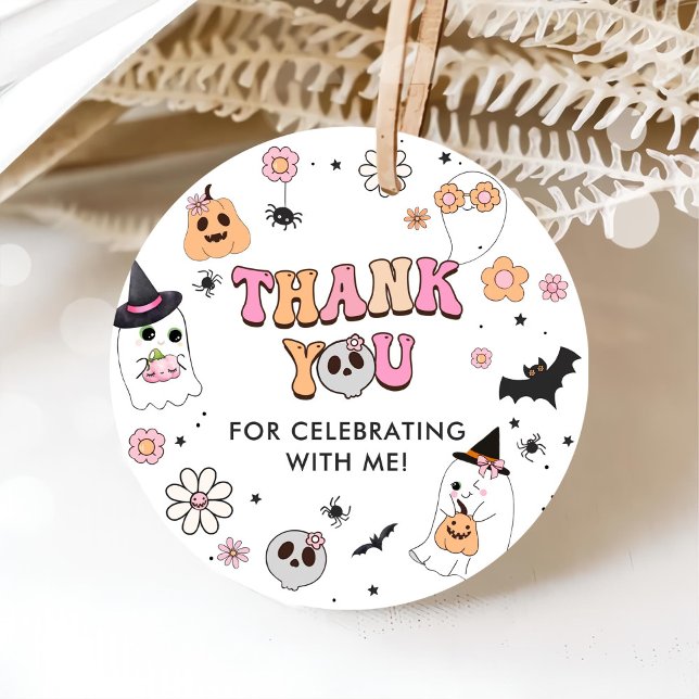 Étiquettes Cadeau Halloween Fantôme Super 1er anniversaire (Créateur téléchargé)