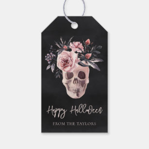 Étiquettes-cadeau Halloween floral personnalisé