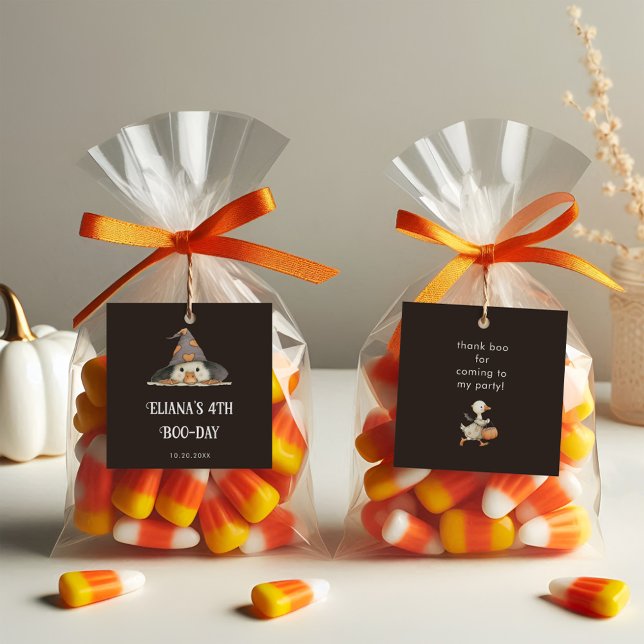 Étiquettes Cadeau Halloween Goose Anniversaire de enfant soirée cost (Créateur téléchargé)