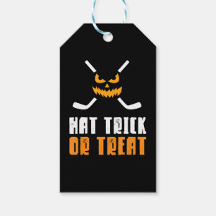 Étiquettes-cadeau Halloween Hockey Casquette Tri Ou Traiter Hallowee
