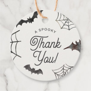 Étiquettes Cadeau Halloween Merci Éffrayant chauves-chauves-souris p