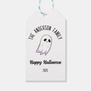 Étiquettes-cadeau Halloween mignon fantôme Nom personnalisé Année