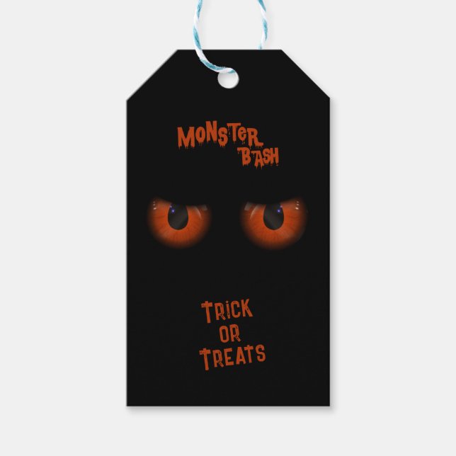 Étiquettes-cadeau Halloween Monster Bash (Devant)