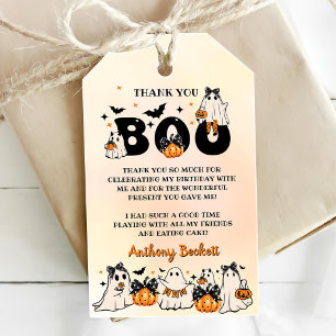 Étiquettes-cadeau Halloween Notre Petit Boo 1ère fête d'anniversaire