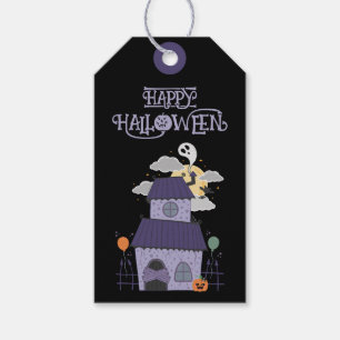 Étiquettes-cadeau Halloween Pastel Goth Haunted House Party