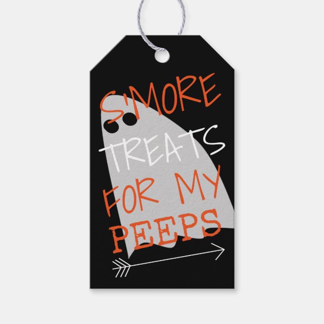 Étiquettes-cadeau Halloween S'More Traitements Pour Mes Peeps (Devant)