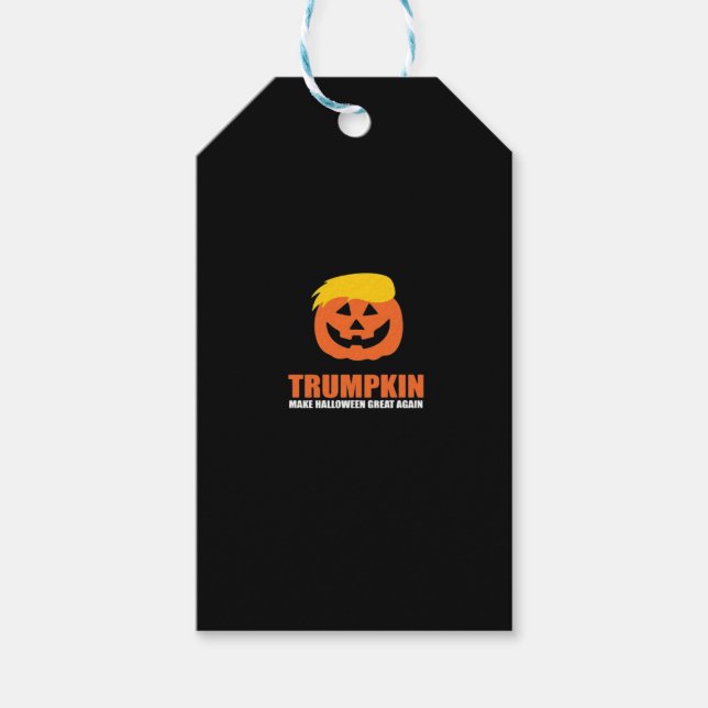 Étiquettes-cadeau Halloween Trumpkin V2 (Devant)