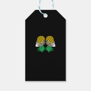 Étiquettes-cadeau Halloween vers le haut vers le bas de l'ananas squ