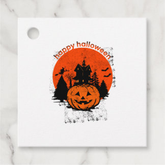 Étiquettes Cadeau Halloween vintage Happy Halloween 2