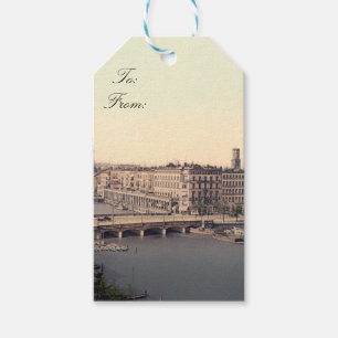 Étiquettes-cadeau Hambourg Alsterarkaden Deutschland Alster Allemagn