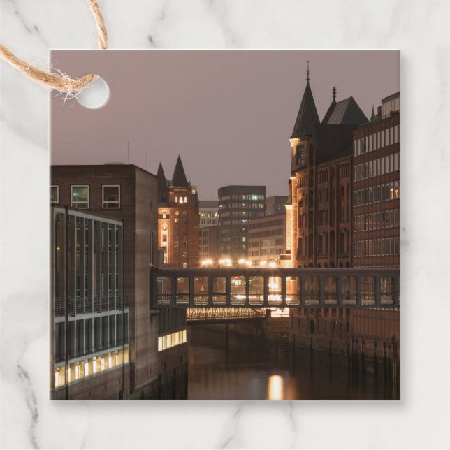Étiquettes Cadeau Hambourg Speicherstadt (Devant)