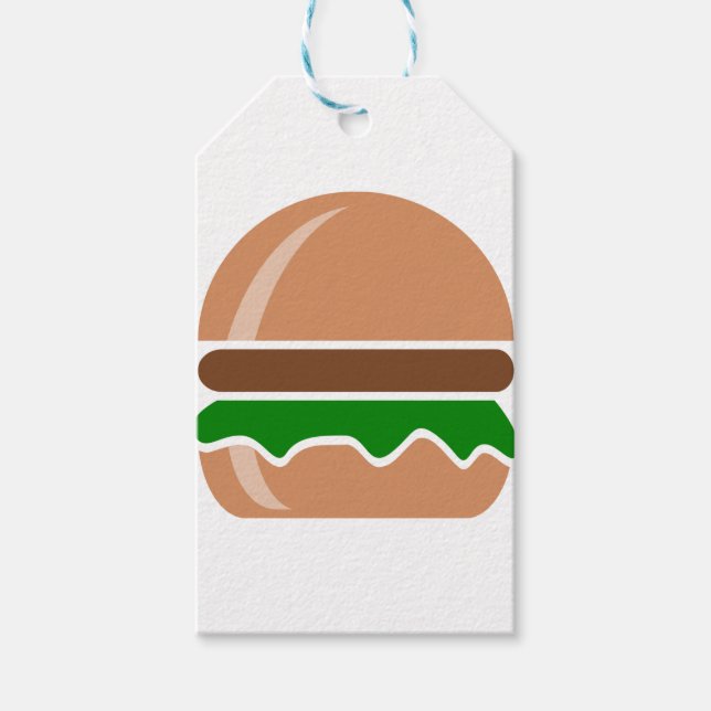 Étiquettes-cadeau Hamburger restauration rapide un sandwich (Devant)