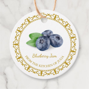 Étiquettes Cadeau Hang Tag l Blanc de confiture de bleuet vintage fa