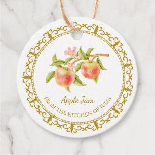 Étiquettes Cadeau Hang Tag l Blanc de confiture de pomme maison vint